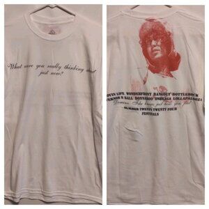 Dominic Fike 2024 Summer Tour T-Shirt Large Festival Merch White Tee